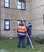 pole window cleaning in london
